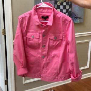 Talbots Pink Denim Jacket